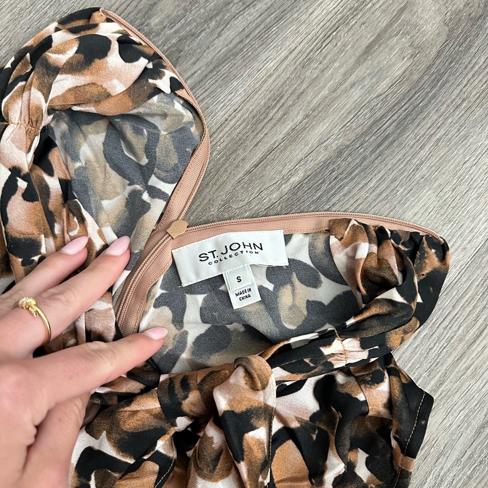 St. John Multicolor Patterned Dress